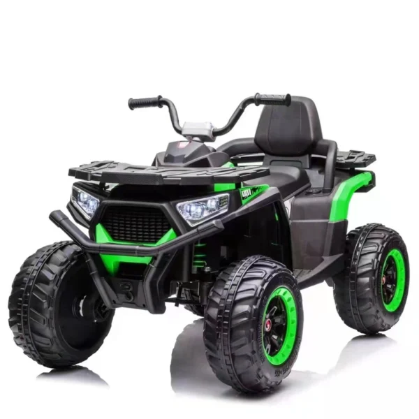 Children s electric ATV, BJX615 100W 12V, leather seat, Army Green - Image 2