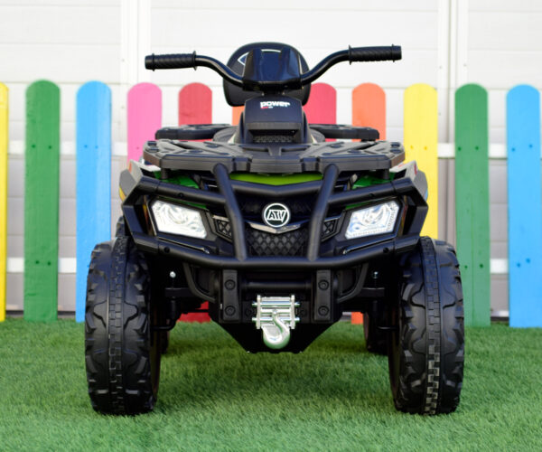 Children s electric ATV, BJX615 100W 12V, leather seat, Army Green - Image 3