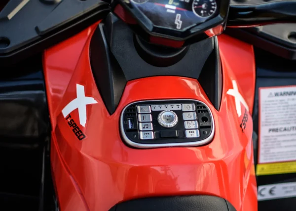 Ride-on electric ATV for children, BJS615, 4x4, accesories included, 320W, 24V, bluetooth, premium equiped, red - Image 5