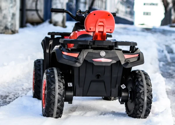 Ride-on electric ATV for children, BJS615, 4x4, accesories included, 320W, 24V, bluetooth, premium equiped, red - Image 4