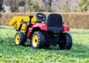 Ride-on electric excavator for children BJ611C, 60W, 12V, bluetooth, remote control included, red
