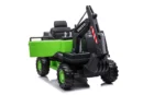 Electric ride on excavator for children Volvo 90W 12V, electric charger, upholstered seat, green