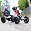 Ride on kart with pedals for children 5-10 years, Thunder, EVA wheels, black