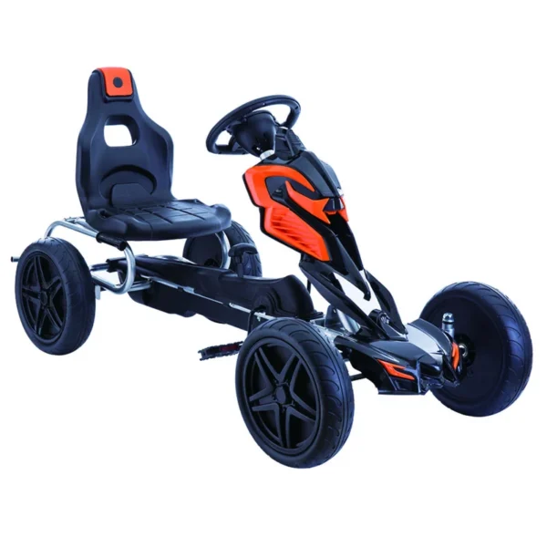 Ride on kart with pedals for children 5-10 years, Thunder, EVA wheels, black