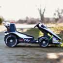 Electric ride-on kart for children between 3-11 years, Racing F1, 500W, 24V, remote control, white