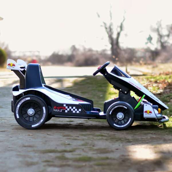 Electric ride-on kart for children between 3-11 years, Racing F1, 500W, 24V, remote control, white - Image 5