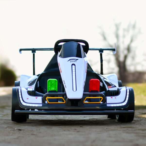 Electric ride-on kart for children between 3-11 years, Racing F1, 500W, 24V, remote control, white - Image 3