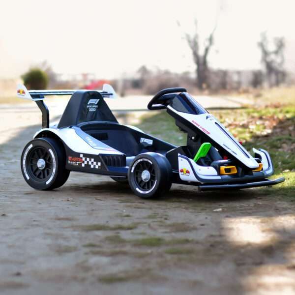 Electric ride-on kart for children between 3-11 years, Racing F1, 500W, 24V, remote control, white - Image 4