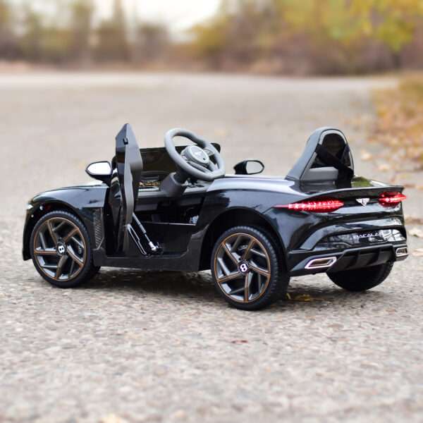 Lincesed ride-on car for children Bentley Bacalar, 4x4, 120W, 12V, Premium, black - Image 5