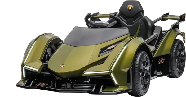 Licensed electric ride-on car for children, Lamborghini Lambo12 Vision, 4x4, 140W, premium, green
