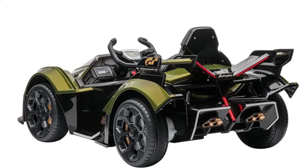 Licensed electric ride-on car for children, Lamborghini Lambo12 Vision, 4x4, 140W, premium, green - Image 2