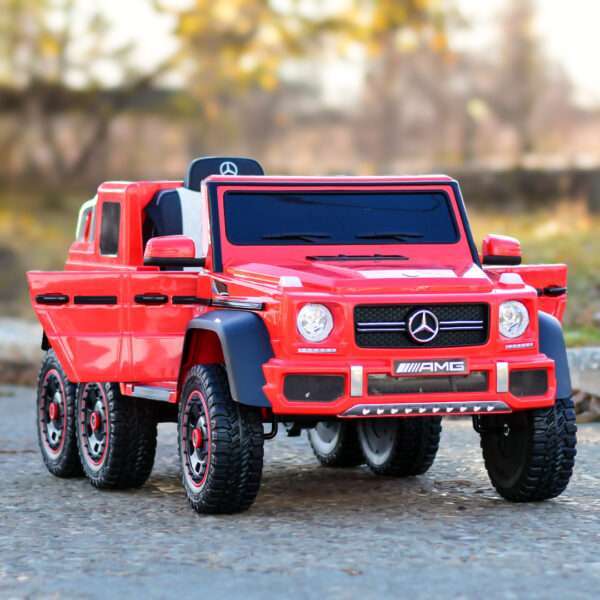 Licensed ride-on car for children Mercedes G63 6x6, 400W, 24V, premium, red - Image 4