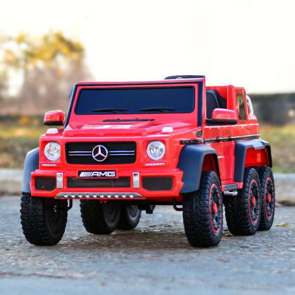 Licensed ride-on car for children Mercedes G63 6x6, 400W, 24V, premium, red - Image 3