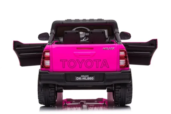 Licensed ride-on car Toyota Hilux 2020, 4x4 180W 12V 14Ah, premium, barbie pink - Image 4
