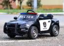 Electric ride-on police car JC666, 70W 12V, leather seat, black
