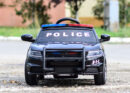 Electric ride-on police car JC666, 70W 12V, leather seat, black