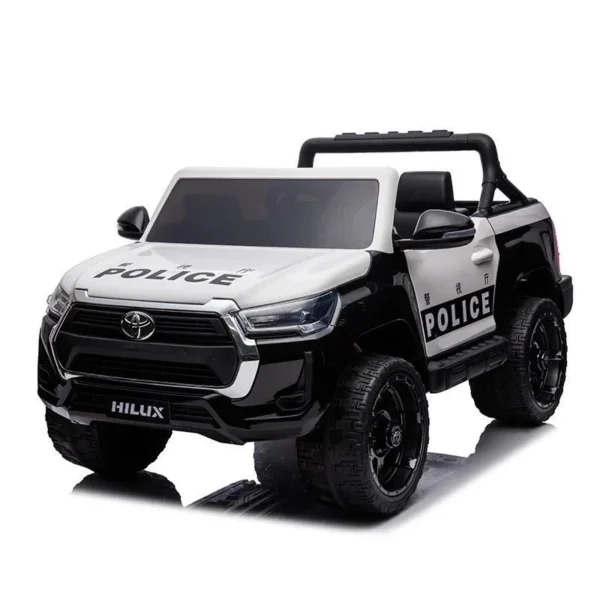 Licensed ride-on car for children Toyota Hilux, police version, 4x4, 180W, 12V-14Ah, premium. white