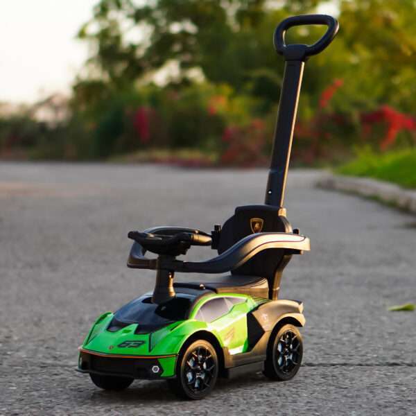 Ride-on car and precursory for children 2 in 1, Lamborghini Essenza SCV12, green - Image 4