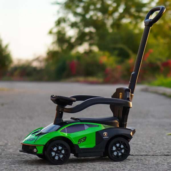 Ride-on car and precursory for children 2 in 1, Lamborghini Essenza SCV12, green - Image 5