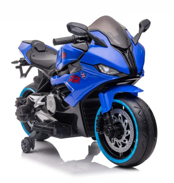 Children s electric motorcycle, B919, bluetooth, 90W, 12V battery, blue