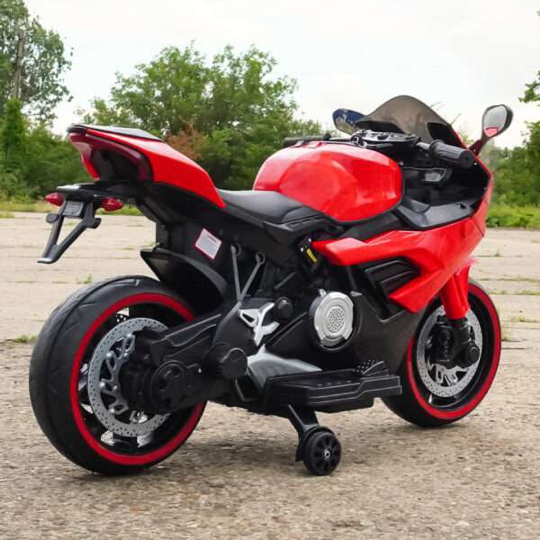 Children s electric motorcycle, B919, bluetooth, 90W, 12V battery, red - Image 5