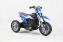 Ride-on electric motorcycle for children, enduro type, 60W, 12V, blue