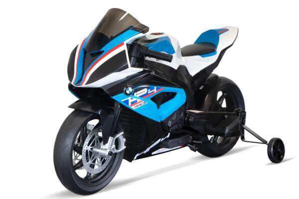 Electric motorcycle with BMW HP4 license, for children 3-9 years, blue