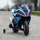 Electric motorcycle with BMW HP4 license, for children 3-9 years, blue