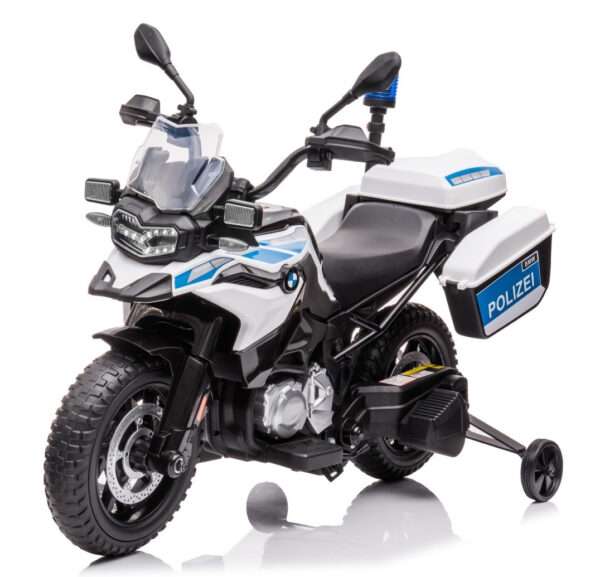 BMW F850 GS licensed electric police ride-on motorcycle, 90W 12V, with EVA wheels