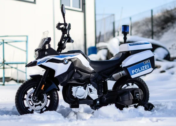 BMW F850 GS licensed electric police ride-on motorcycle, 90W 12V, with EVA wheels - Image 2