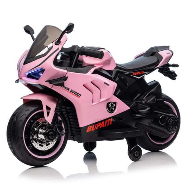 Ride-on motorcycle for children BDQ888, 70W 12V, EVA wheels, bluetooth, pink