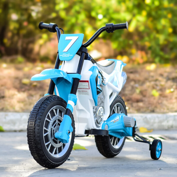 Electric ride on motorcycle for children BJH022 70W 12V, blue - Image 2