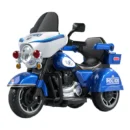 Ride-on motorcycle for children with remote control, inflatable wheels, leather seat, model BJLT609, 50W, 6V-7Ah, blue