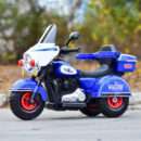 Ride-on motorcycle for children with remote control, inflatable wheels, leather seat, model BJLT609, 50W, 6V-7Ah, blue