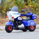 Ride-on motorcycle for children with remote control, inflatable wheels, leather seat, model BJLT609, 50W, 6V-7Ah, blue