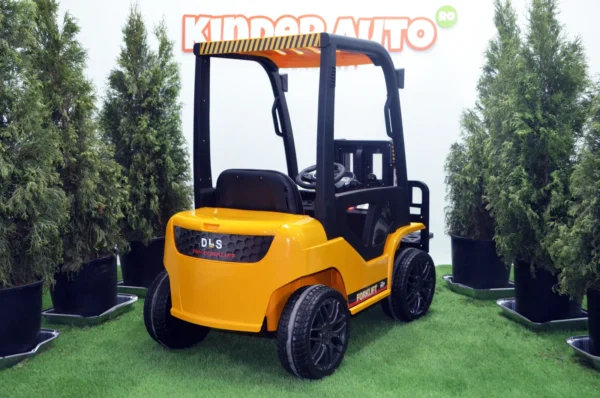 Children s electric ride-on forklift model BJD08, 90W, 12V, premium, yellow - Image 4