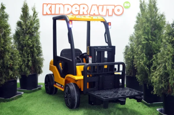 Children s electric ride-on forklift model BJD08, 90W, 12V, premium, yellow - Image 3