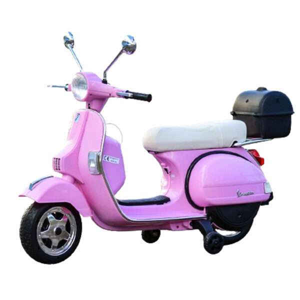 Electric scooter for children licensed Piaggio PX150, 70W, 12V, premium, box included, pink