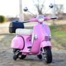 Electric scooter for children licensed Piaggio PX150, 70W, 12V, premium, box included, pink