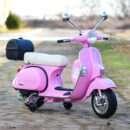 Electric scooter for children licensed Piaggio PX150, 70W, 12V, premium, box included, pink