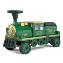 Electric ride on train SX1919 for 2 children, removable 12V battery, 90W, soft wheels, music player, green