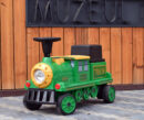 Electric ride on train SX1919 for 2 children, removable 12V battery, 90W, soft wheels, music player, green