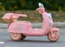 Electric ride-on tricycle for children 3-5 years, 40W - 6V, light pink