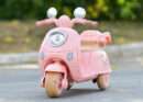 Electric ride-on tricycle for children 3-5 years, 40W - 6V, light pink