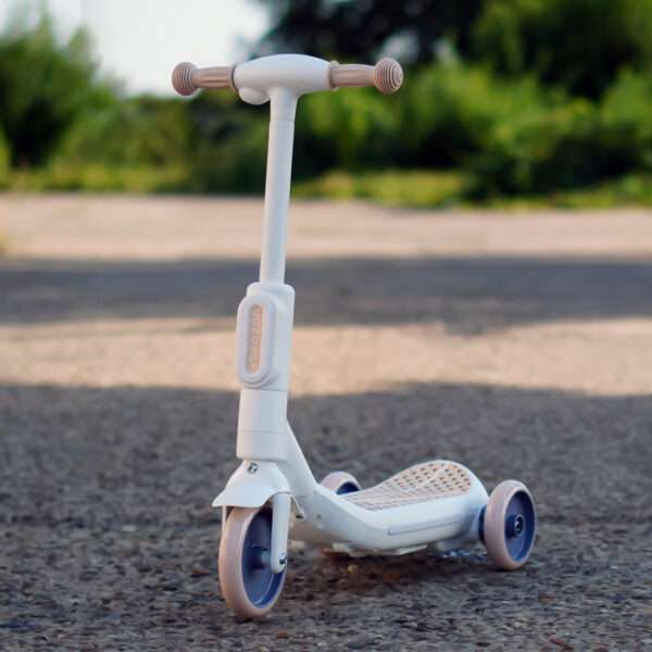 Electric scooter with lights for children, 3 wheels, stable, Aquamist, 30W, 6V 4.5Ah, white - Image 2