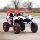 Electric ride-on UTV for children, RSR, 4x4, 120W-12V, soft EVA wheels, ecological leather seat, orange