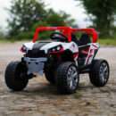 Electric ride-on UTV for children, RSR, 4x4, 120W-12V, soft EVA wheels, ecological leather seat, red