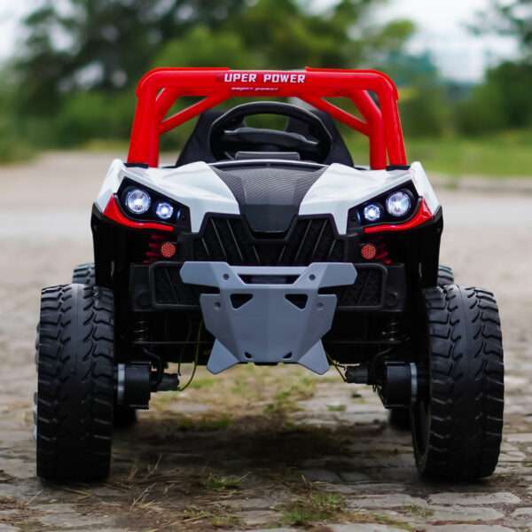 Electric ride-on UTV for children, RSR, 4x4, 120W-12V, soft EVA wheels, ecological leather seat, red - Image 2