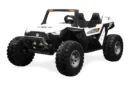 Ride on electric UTV for children with 4 seats, Buggy XXL, 400W, 24V 14Ah, PREMIUM, white
