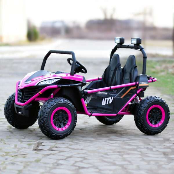 Ride-on electric UTV for children Dune-Buggy, 2 seats, 200W, 12V, EVA wheels, rose-red - Image 5